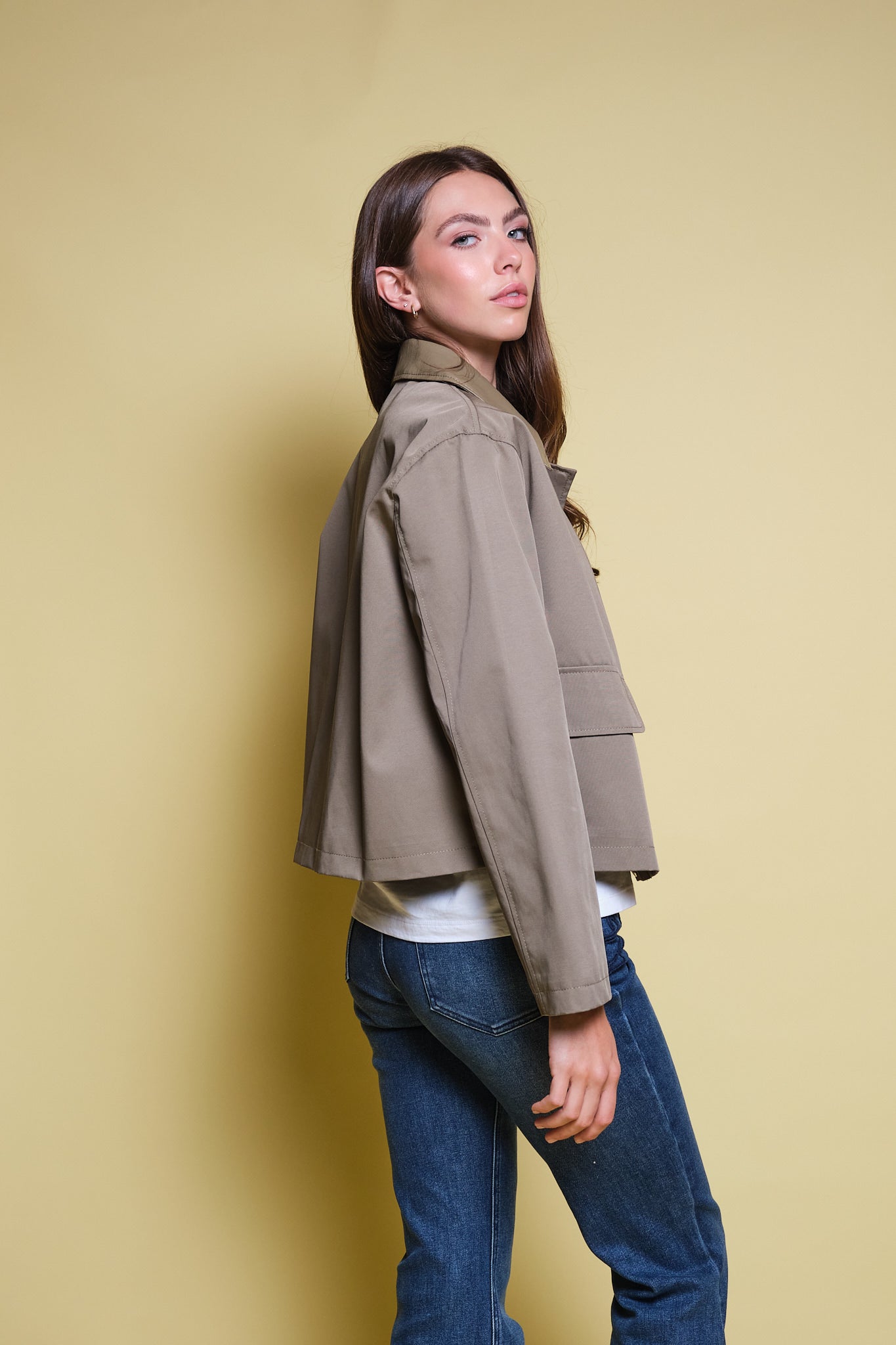 CHAQUETA BARN VERDE CIERRE METALICO