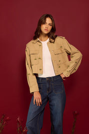 CHAQUETA BORDADO PALMAS