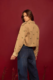 CHAQUETA BORDADO PALMAS