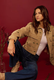 CHAQUETA BORDADO PALMAS