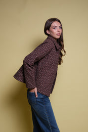 CHAQUETA ACOLCHADA FLORES CAFE