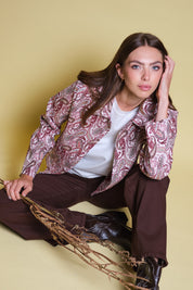 CHAQUETA PAISLEY ALL OVER VINOTINTO