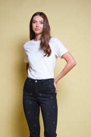 JEANS NEGRO BORDADO FLORAL