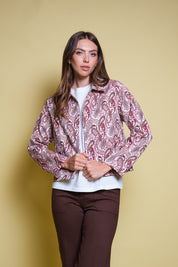CHAQUETA PAISLEY ALL OVER VINOTINTO