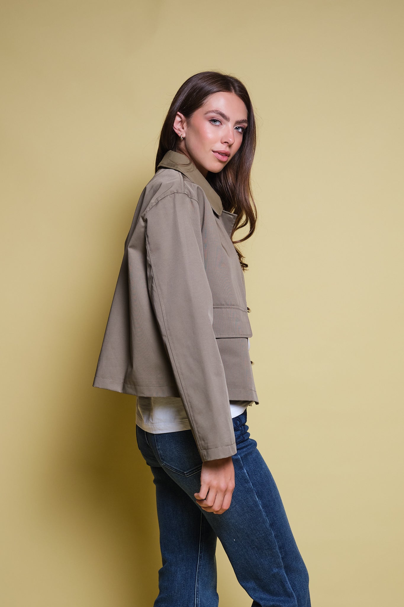 CHAQUETA BARN VERDE CIERRE METALICO