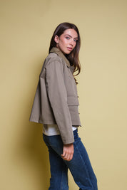 CHAQUETA BARN VERDE CIERRE METALICO