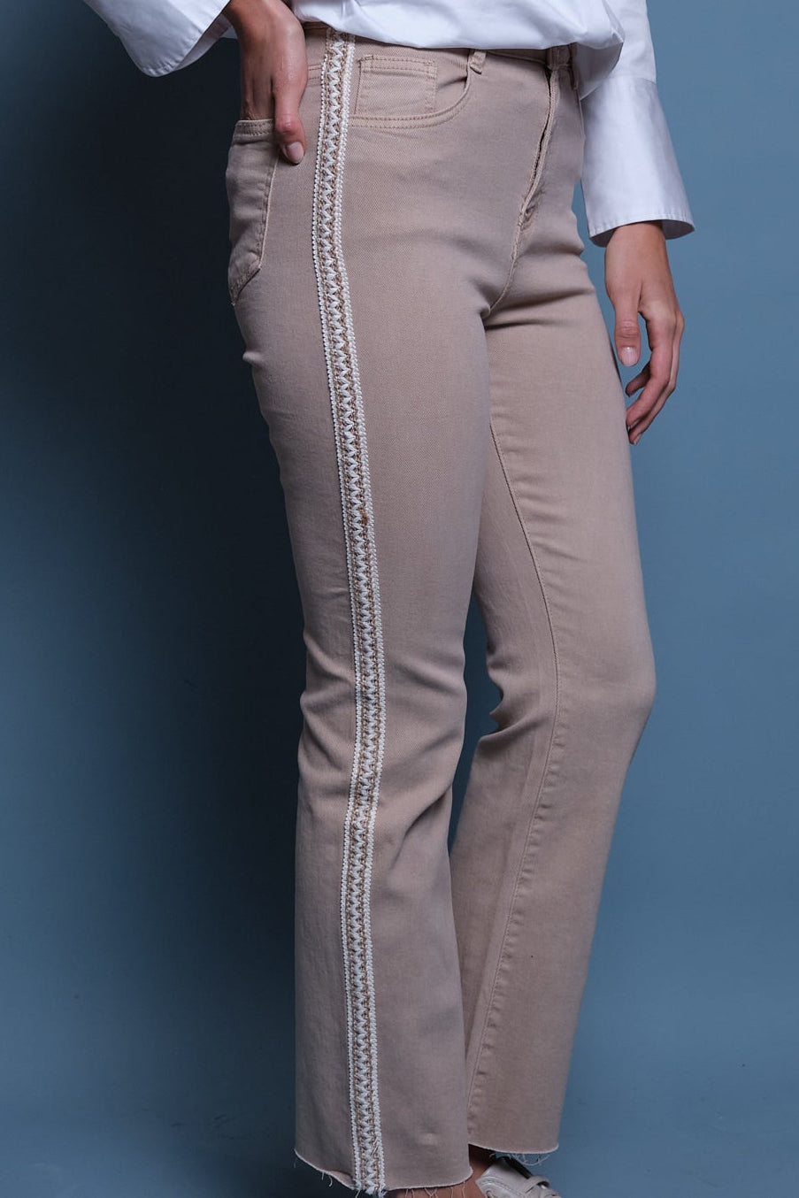 JEANS RANDA TEJIDA BEIGE