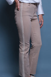 JEANS RANDA TEJIDA BEIGE