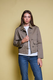 CHAQUETA BARN VERDE CIERRE METALICO