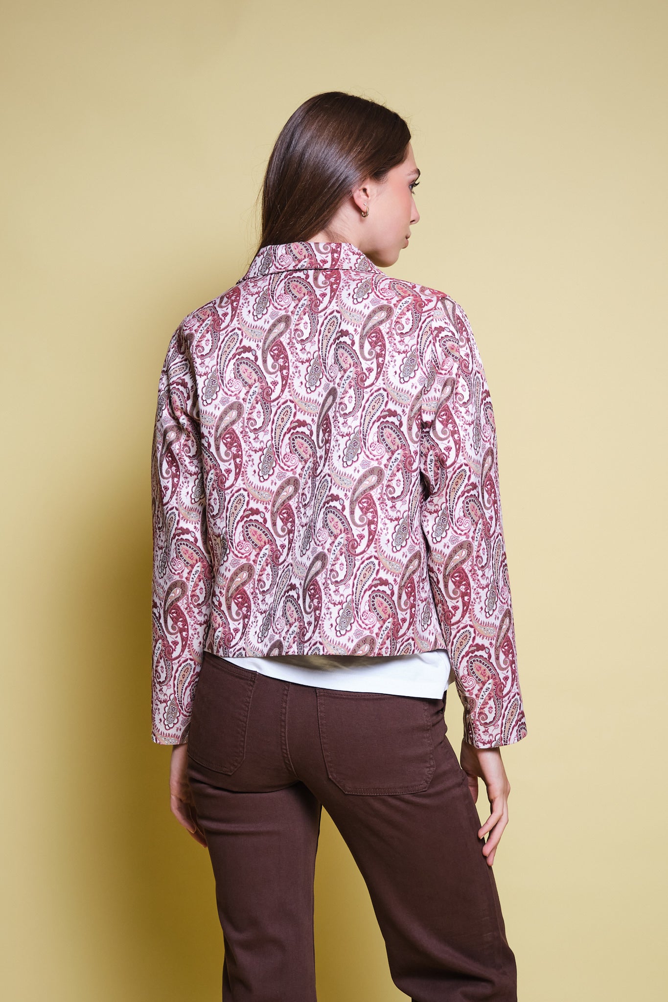 CHAQUETA PAISLEY ALL OVER VINOTINTO