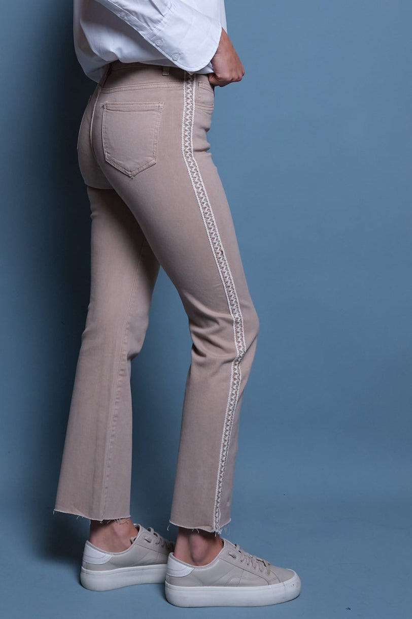 JEANS RANDA TEJIDA BEIGE