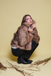 CHAQUETA FAUX FUR CUELLO FUNNEL