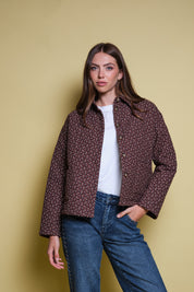 CHAQUETA ACOLCHADA FLORES CAFE
