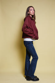 CHAQUETA BARN VINOTINTO FORRO CUADROS