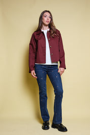 CHAQUETA BARN VINOTINTO FORRO CUADROS