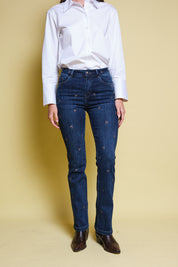 JEANS AZUL BORDADO FLORAL