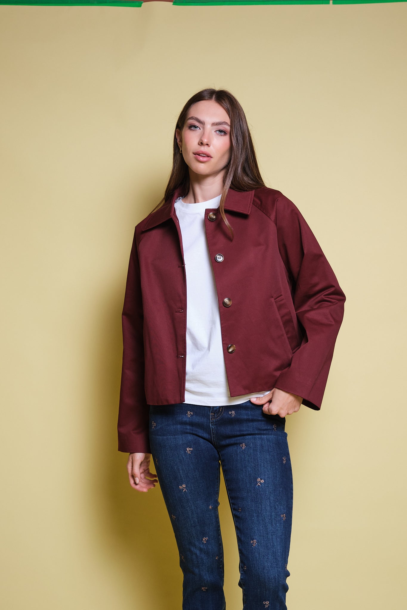 CHAQUETA BARN VINOTINTO FORRO CUADROS