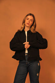 CHAQUETA NEGRA PEPLUM