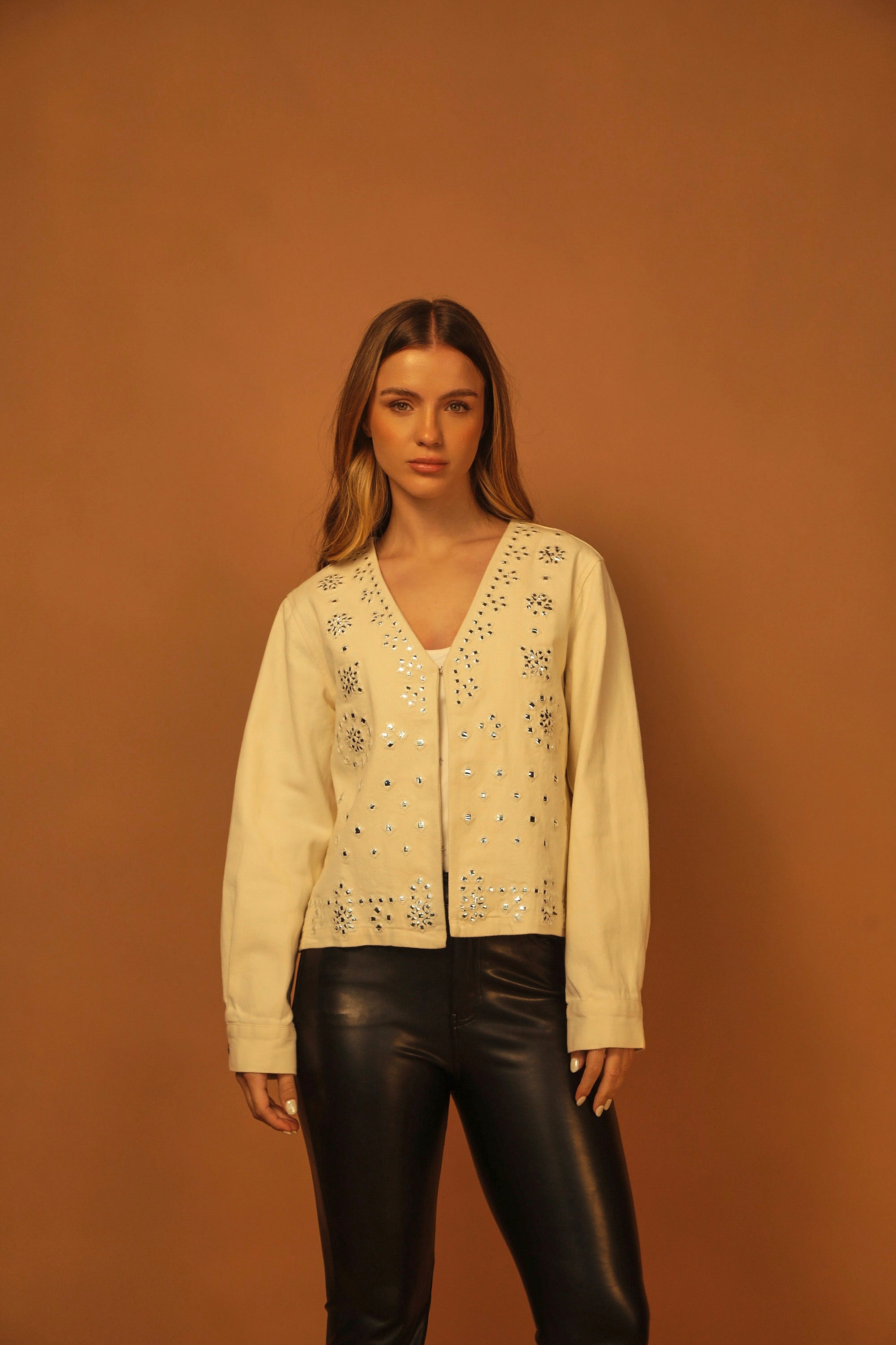 CHAQUETA BEIGE FOIL