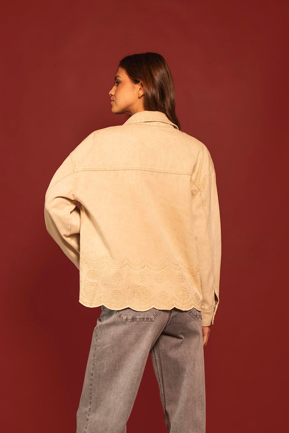 CHAQUETA BORDADO BOHO EN RUEDO