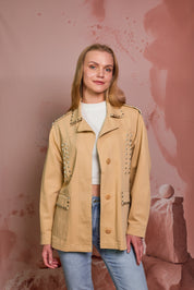 CHAQUETA DRIL TACHES BOLSILLO VERTICAL