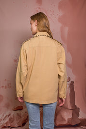 CHAQUETA DRIL TACHES BOLSILLO VERTICAL
