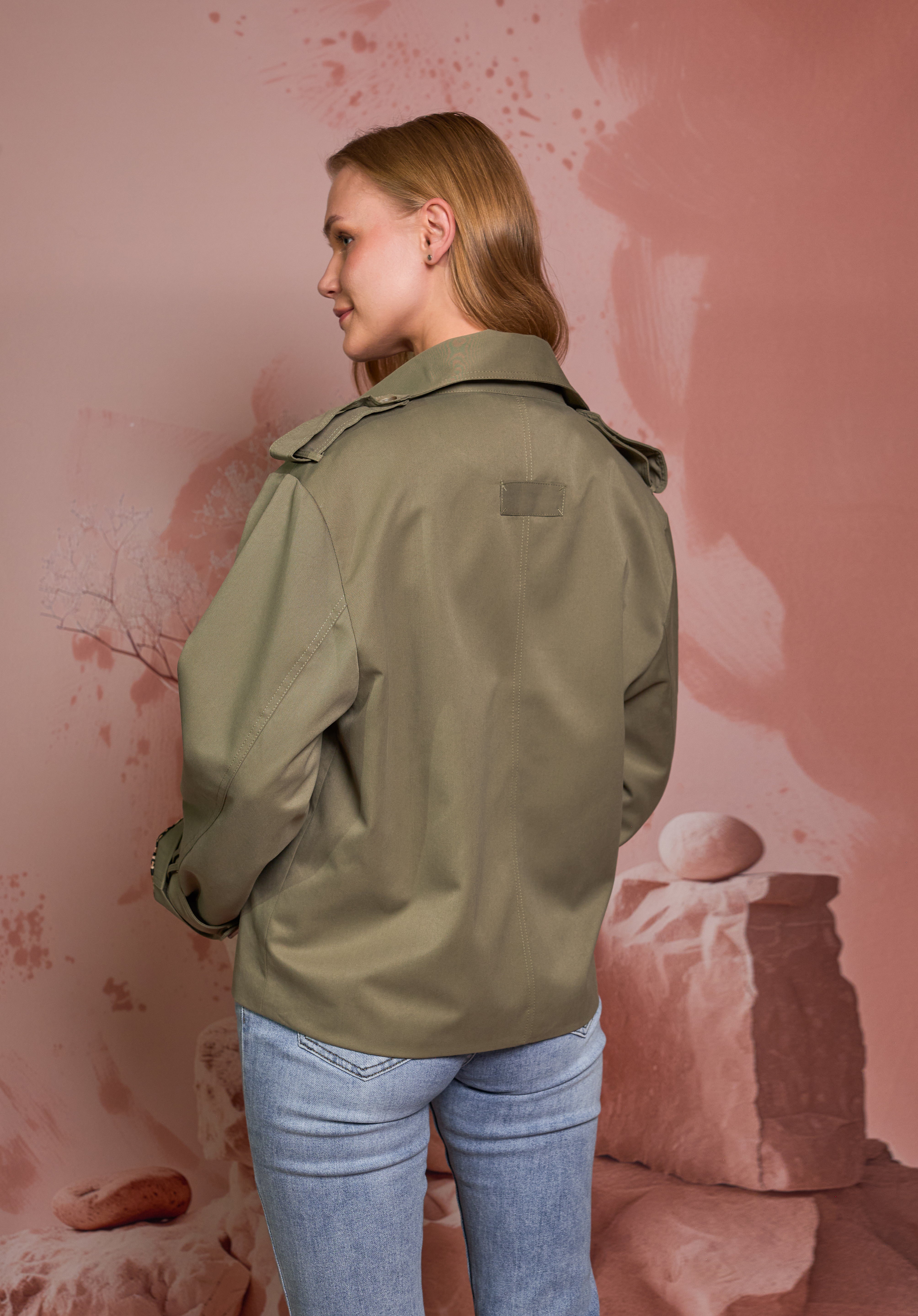 TRENCH COAT CORTO VERDE