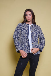 CHAQUETA AZUL CINTAS