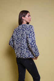 CHAQUETA AZUL CINTAS